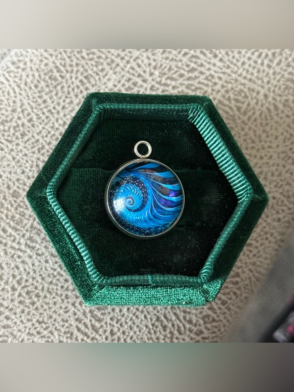 S925 blue swirl pendant